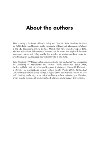 Alan Harding Urban Theory A Critical Introduction To Power Cities And Urbanism In ...