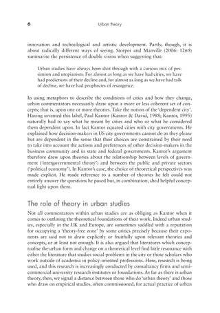 Alan Harding Urban Theory A Critical Introduction To Power Cities And Urbanism In ...