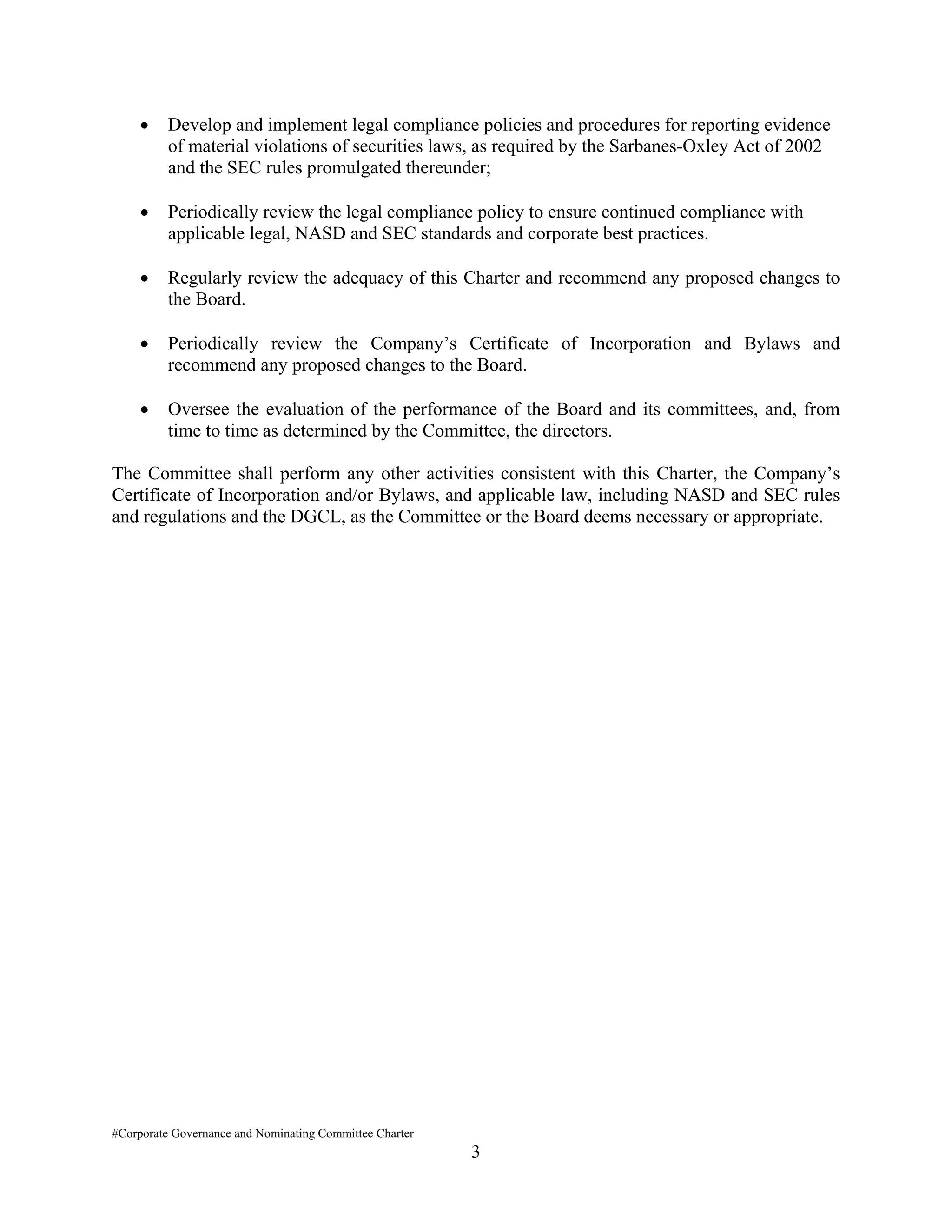 pantry nominatingCharter