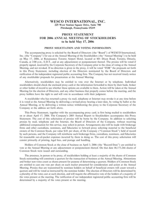 WESCO_2006Proxy