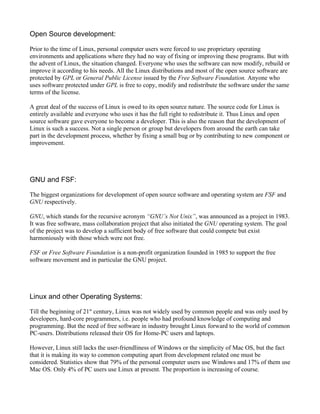 A report on Linux | PDF