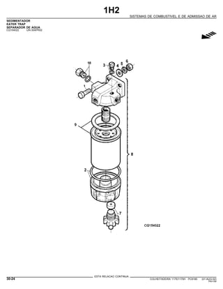 1H2
SISTEMAS DE COMBUSTIVEL E DE ADMISSAO DE AR
SEDIMENTADOR
EATER TRAP
SEPARADOR DE AGUA
CQ154022 -UN-30APR02
g
ESTA RELACAO CONTINUA
30-24 COLHEITADEIRA 1175/1175H PC9185 (01-AUG-02)
PN=184
 