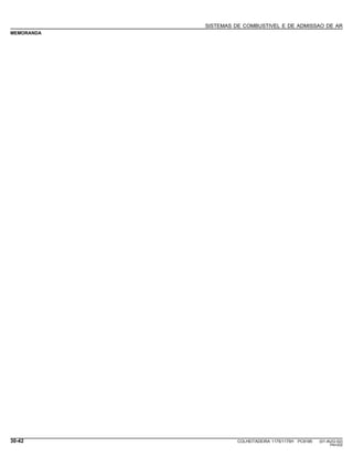 SISTEMAS DE COMBUSTIVEL E DE ADMISSAO DE AR
MEMORANDA
30-42 COLHEITADEIRA 1175/1175H PC9185 (01-AUG-02)
PN=202
 