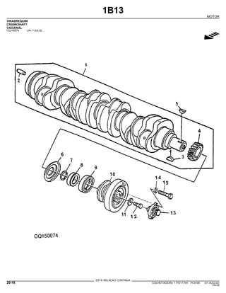 1B13
MOTOR
VIRABREQUIM
CRANKSHAFT
CIGUENAL
CQ150074 -UN-11JUL02
g
ESTA RELACAO CONTINUA
20-18 COLHEITADEIRA 1175/1175H PC9185 (01-AUG-02)
PN=38
 