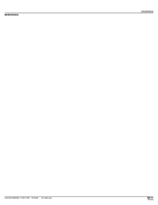 DIVERSOS
MEMORANDA
COLHEITADEIRA 1175/1175H PC9185 (01-AUG-02) 80-11
PN=425
 