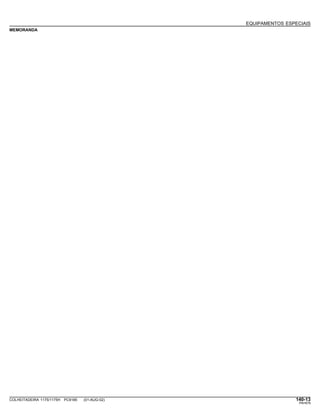 EQUIPAMENTOS ESPECIAIS
MEMORANDA
COLHEITADEIRA 1175/1175H PC9185 (01-AUG-02) 140-13
PN=679
 