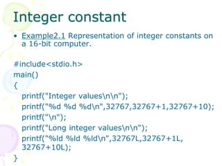 Constants, Variables, and Data Types | PPTX | Programming Languages ...