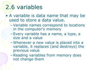 Constants, Variables, and Data Types | PPTX