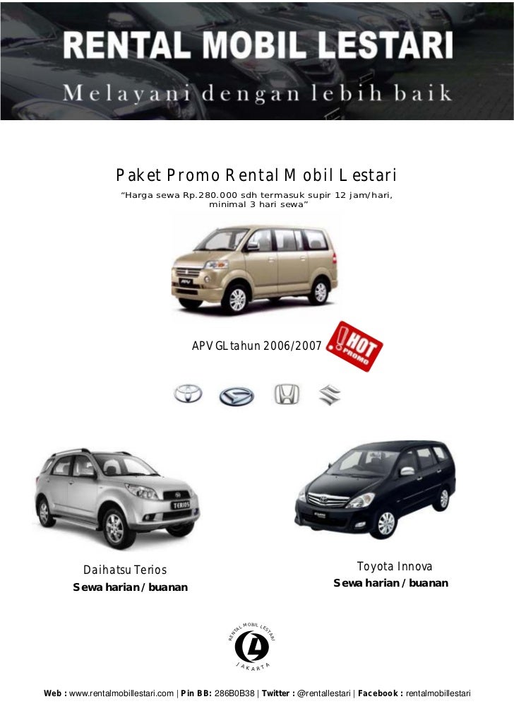 Harga Sewa Kendaraan