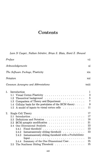 Theory Of Cortical Plasticity Leon N Cooper Nathan Intrator | PDF