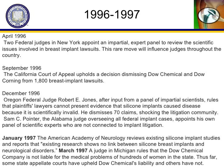 case study dow corning and the silicone breast implant controversy The harvard and mayo studies done in the 90's, during the litigations, contradicted the nurses study in relation to the silicone gel breast implant controversy both parties profit from the silicone breast implant industry plastic surgeons in 1986, “low-bleed” implants were introduced by dow corning. case study dow corning and the silicone breast implant controversy The harvard and mayo studies done in the 90's, during the litigations, contradicted the nurses study in relation to the silicone gel breast implant controversy both parties profit from the silicone breast implant industry plastic surgeons in 1986, “low-bleed” implants were introduced by dow corning.