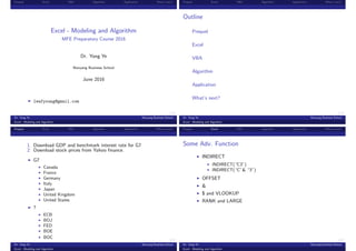 2016 Excel/VBA Notes | PPT