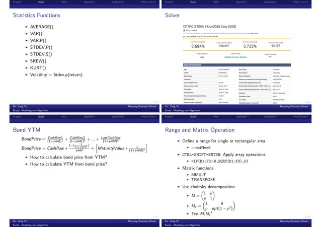 2016 Excel/VBA Notes | PPT