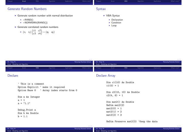 2016 Excel/VBA Notes | PPT