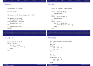 2016 Excel/VBA Notes | PPT