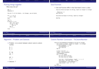 2016 Excel/VBA Notes | PPT