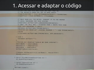 1. Acessar e adaptar o código
 