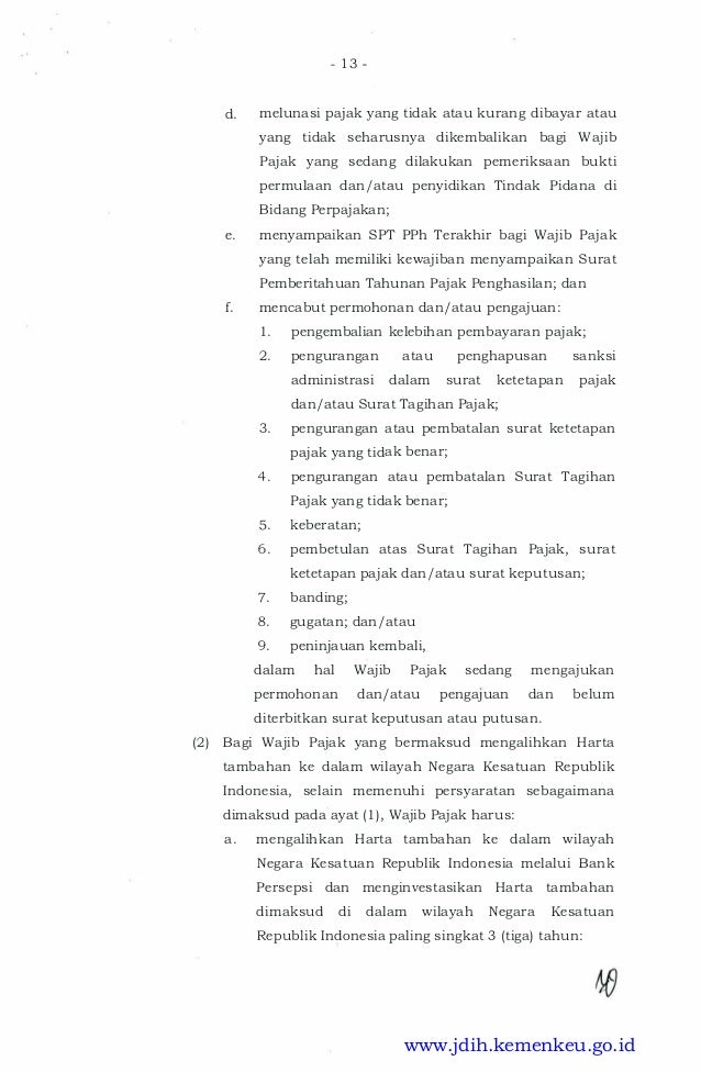 PERATURAN MENKEU RI No 118/PMK.03/2016 ttg Pelaksanaan Undang-undang PERATURAN MENKEU RI No 118/PMK.03/2016 ttg Pelaksanaan Undang-undang