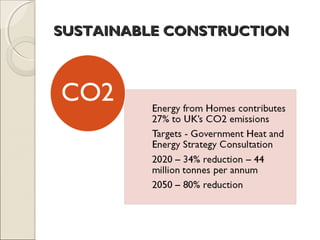 SUSTAINABLE CONSTRUCTIONSUSTAINABLE CONSTRUCTION
 