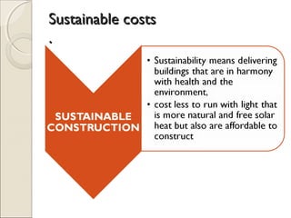 Sustainable costsSustainable costs
..
 