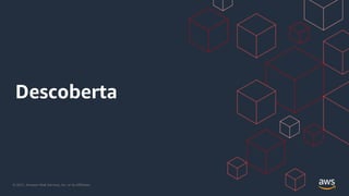 © 2021, Amazon Web Services, Inc. or its Affiliates.
Descoberta
 