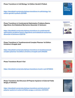 Phase Transitions Primers In Complex Systems Ricard V Sole | PDF