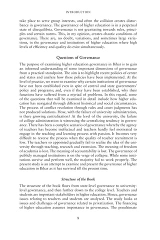 Governance Of Higher Education In Bihar Influence Of Power Centers ...