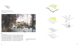 2928
5 min
5 min
5 min
STRADA LIVEZENI
BULE
VARDUL
1
D
ECEMBRIE
1918
_ 1.View point a rehabilitated Boiler room into a open-market
_ 2.Diagrams of the Urban planning ans strategies for the
neighbourhood
1
2
. 2015 URBAN COVER REGENERARE URBANA
GROUP PROJECT/WORKSHOP with the help of CORNU R/ DU-
VAL C/ DECILLIA B/ LAI W
TARGU MURES, ROUMANIA
Targu Mures is a Roumanian city that has an urban
planning typically influenced by the cold war pe-
riod. Unfortunately some of the neighbourhoods
seem to suffer from the "socialist housing" typo-
logy and urban planning. This workshop sponso-
red by the City Council of Targu Mures gave us
the opportunity to be confronted to this urban
system. Our proposition took in consideration
the high potential of the neighbourhood by ma-
king some light changes and by activating some
of the key areas of the neighbourhood by creating
some strong axis, bringing some new activities
and by making the neighbourhood less congested.
Being at the far east of Targu Mures, by activating
this neighbourhood this strategy reaches out to
nearby towns like Livezeni and Corunca. This gi-
ves a new momentum to Targu Mures. This inter-
vention uses the over structured urban planning
and benefits the citizens by investing the streets
and giving them back their public places.
 