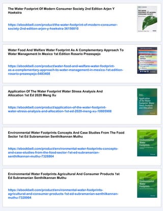 Water Footprint Assessment Manual Global Water Footprint Standard Guru ...
