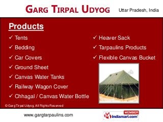 Uttar Pradesh, India


  Products
   Tents                                   Heaver Sack
   Bedding                    ...