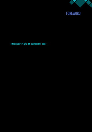 Foreword v
Foreword
Leadership plays an important role in development and is a complement to
financing and technical solutions. The 2017 World Development Report on Governance and
the Law has highlighted how increased commitment, coordination, and cooperation increases
effectiveness of policies and the delivery of services to citizens. It also demonstrated how
power asymmetries can undermine implementation of policy reform given that those with
power can exclude critical stakeholders from a change process.
The World Bank’s Collaborative Leadership for Development (CL4D) program is
dedicated to providing support to Bank-financed operations by strengthening the capacity
of government counterparts to work as effective teams and by helping to build coalitions for
change among different actors in society. The CL4D approach strengthens government teams
engaged in Bank-financed operations to more effectively manage risks, overcome political
economy obstacles, and achieve tangible results.
In order to achieve the World Bank’s goals of ending extreme poverty and promoting
shared prosperity, it is essential that we collaborate by pooling our knowledge and efforts in
many areas, including the support of leadership in countries.
Supporting stakeholders to engage and work differently to smooth project
implementation and accelerate progress toward development results is the purpose of the
CL4D program. The CL4D approach is embedded in Bank-financed operations and currently
supports more than 50 initiatives across various sectors world-wide. It is problem-driven,
solution-focused, hands-on work with multi-stakeholder teams that supports deeper analysis
and experimentation.
This report documents the experience and insights of the CL4D program. I hope it will
serve as a valuable reference document that will help us take on the challenge of enhancing
collaborative leadership actions and results that will contribute to the achievement of our
development goals.
Jan Walliser
Vice President
Equitable Growth, Finance and Institutions
The World Bank Group
 