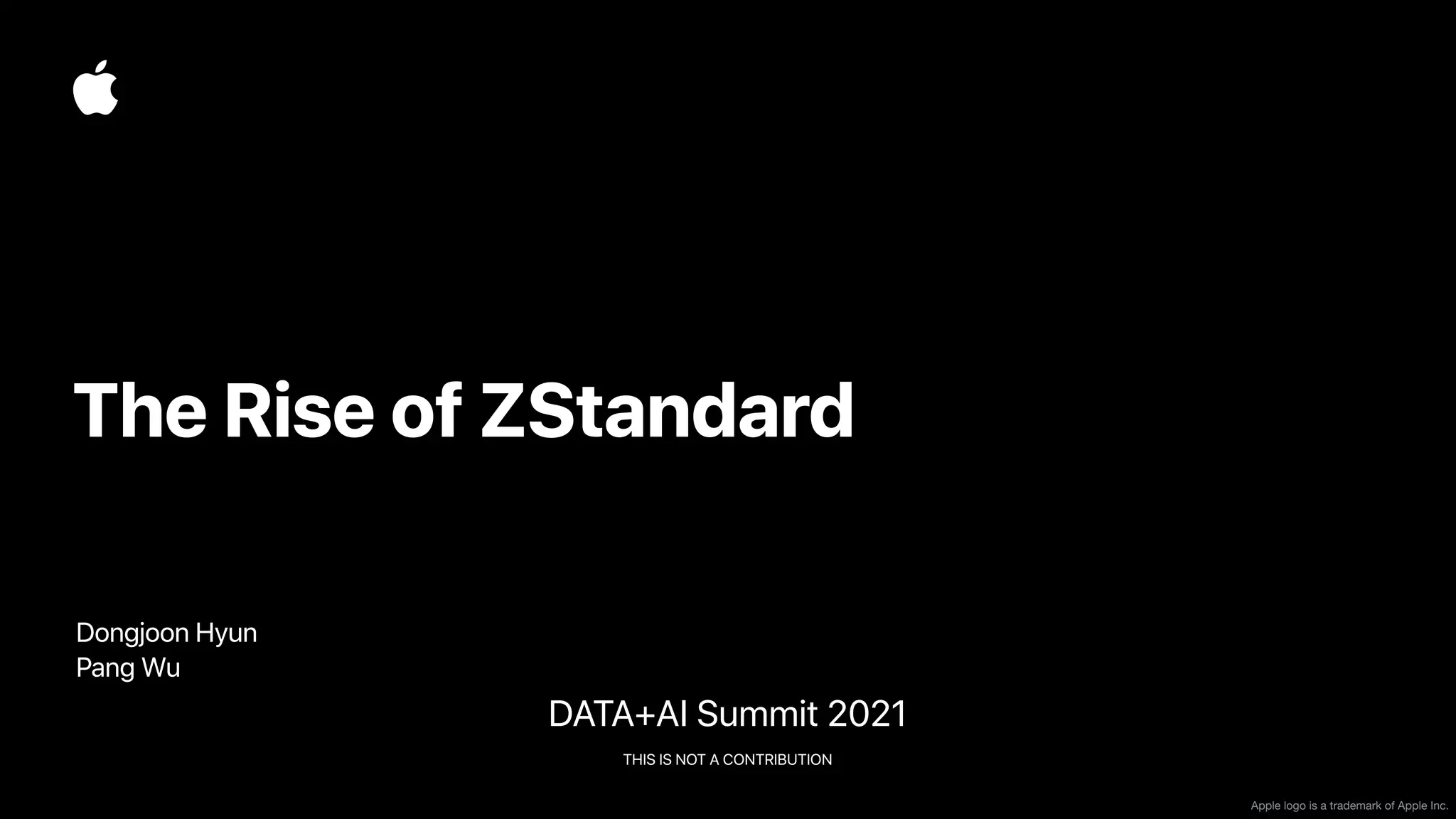 The Rise of ZStandard Apache Spark/Parquet/ORC/Avro PPT