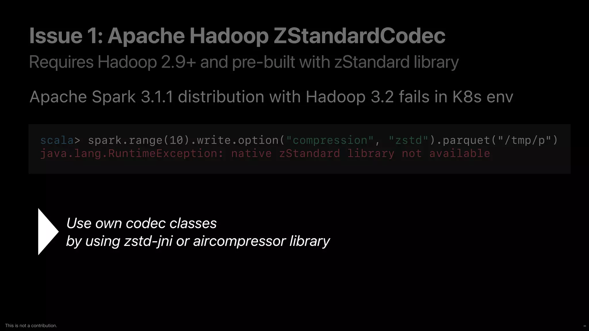 The Rise of ZStandard Apache Spark/Parquet/ORC/Avro PPT