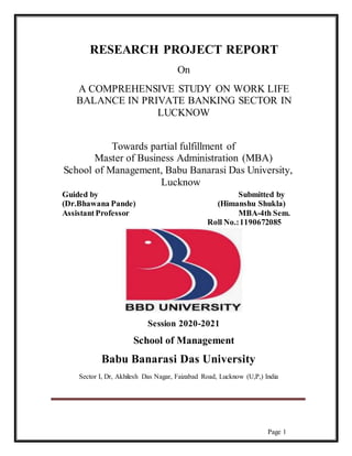 WORK LIFE BALANCE | PDF