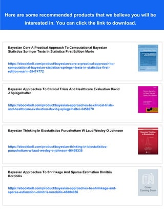 Bayesian Core A Practical Approach To Computational Bayesian Statistics ...