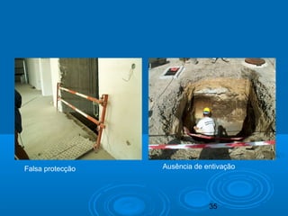 35
Falsa protecção Ausência de entivação
 