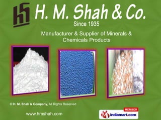 Manufacturer & Supplier of Minerals &  Chemicals Products 