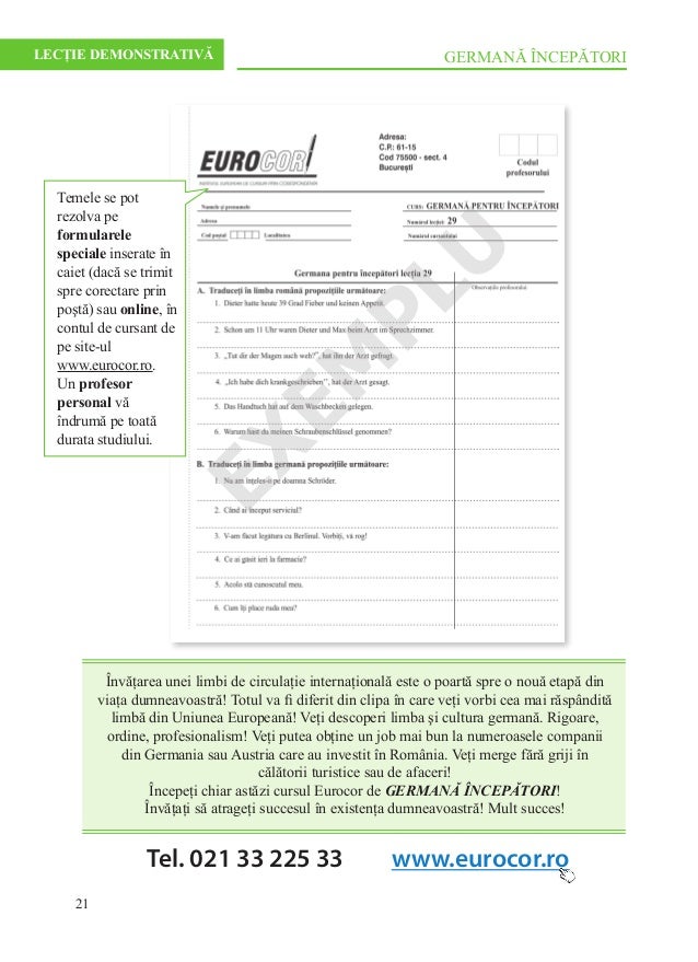 Curs germana incepatori eurocor download Curs germana incepatori eurocor download