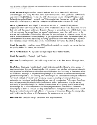 Avis CAR1Q08transcript