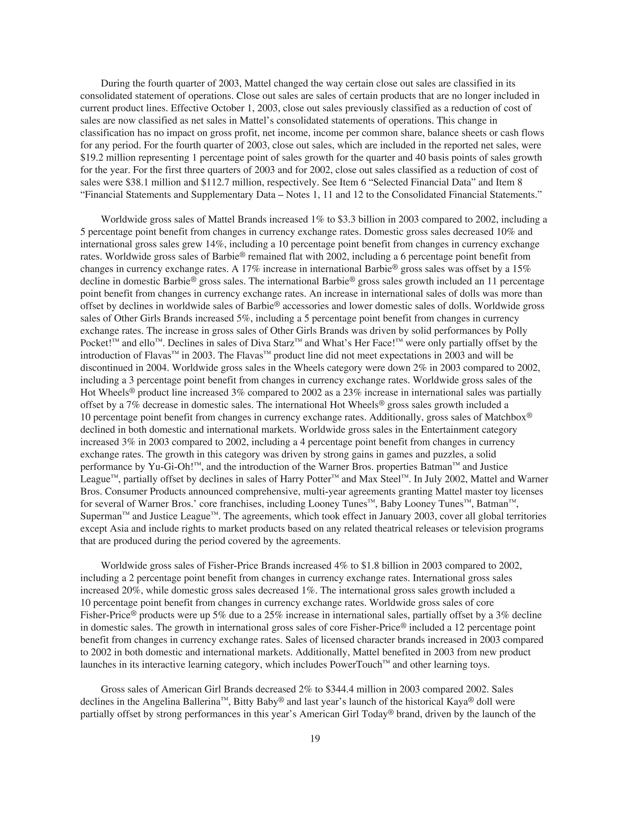 mattel annual reports 2003