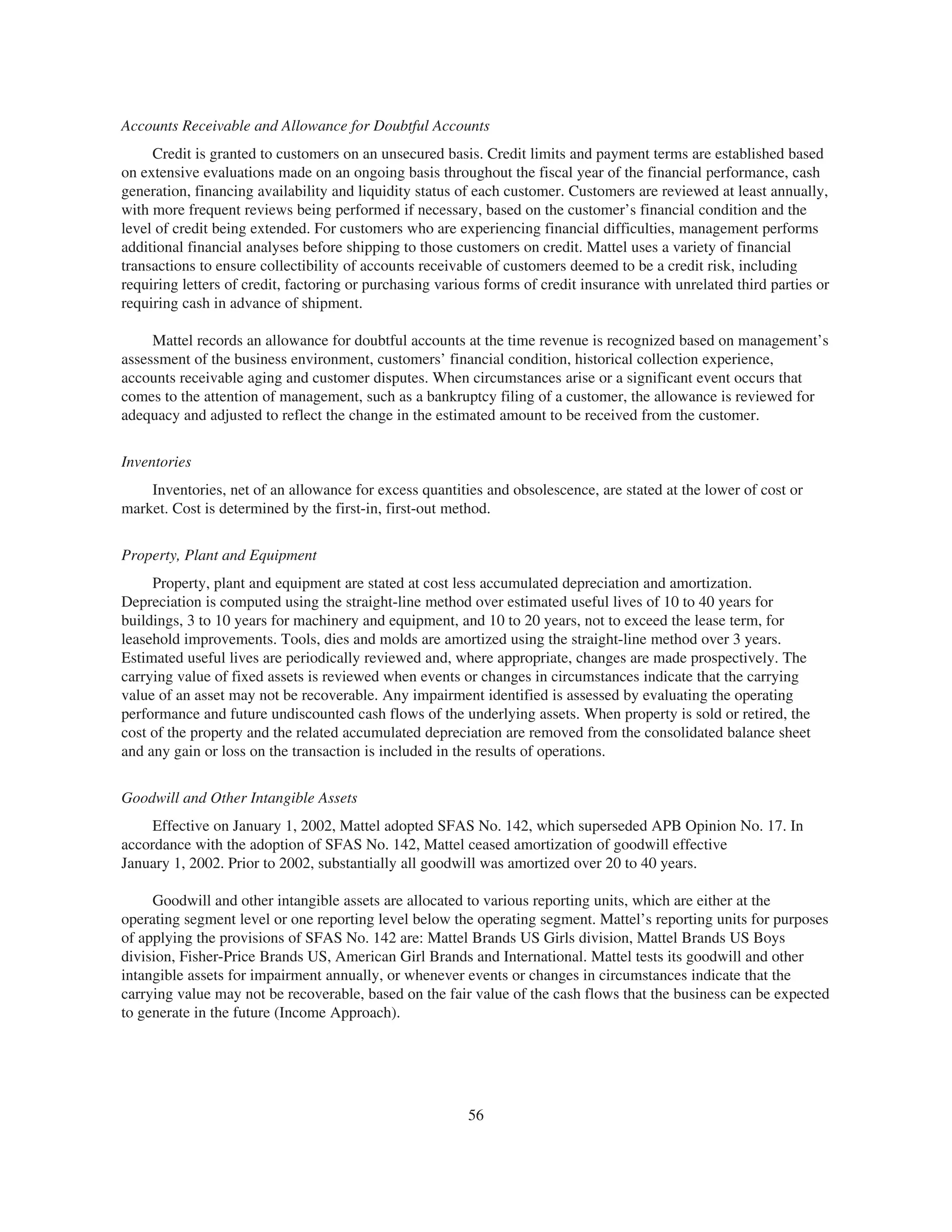 mattel annual reports 2003