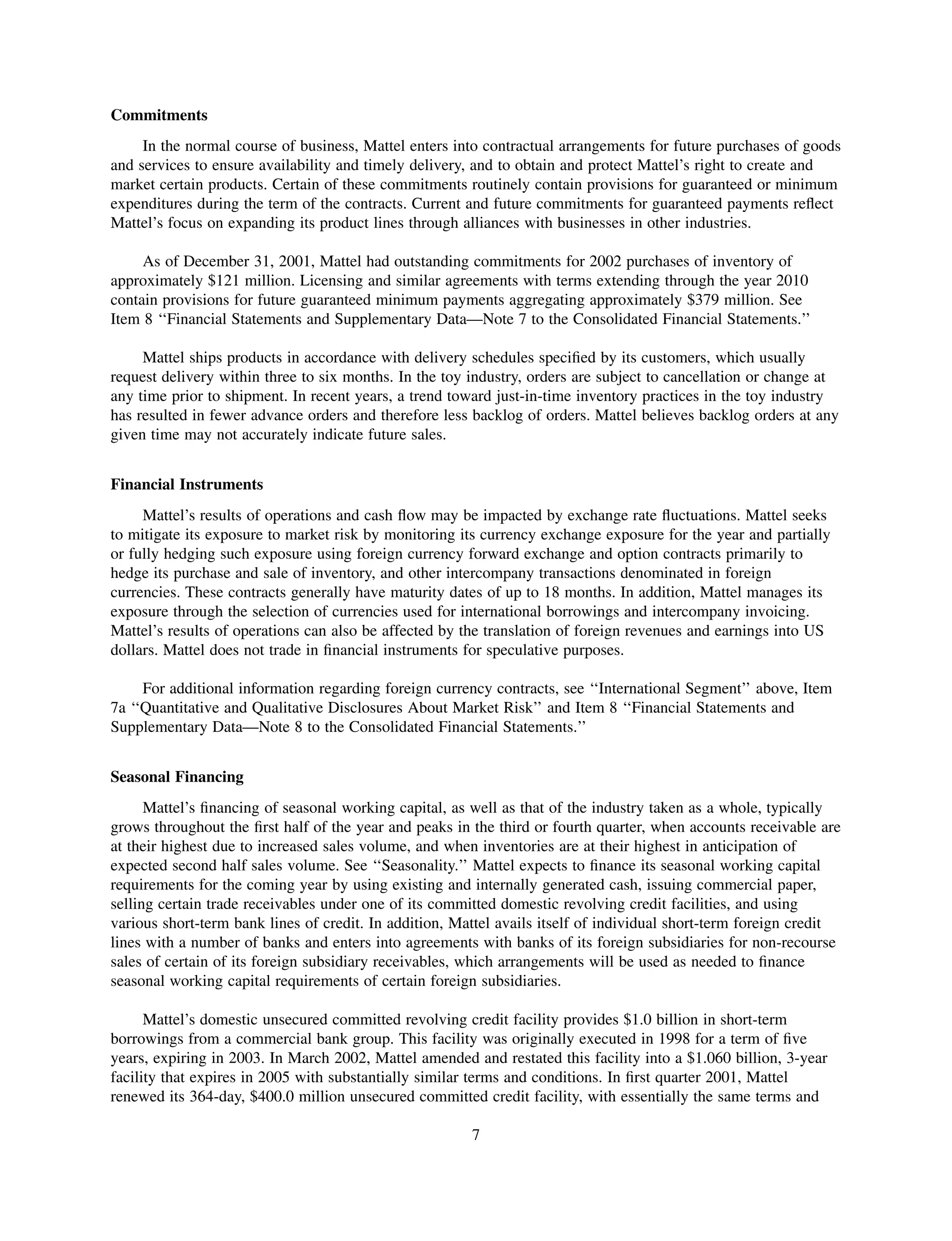 mattel annual reports 2002