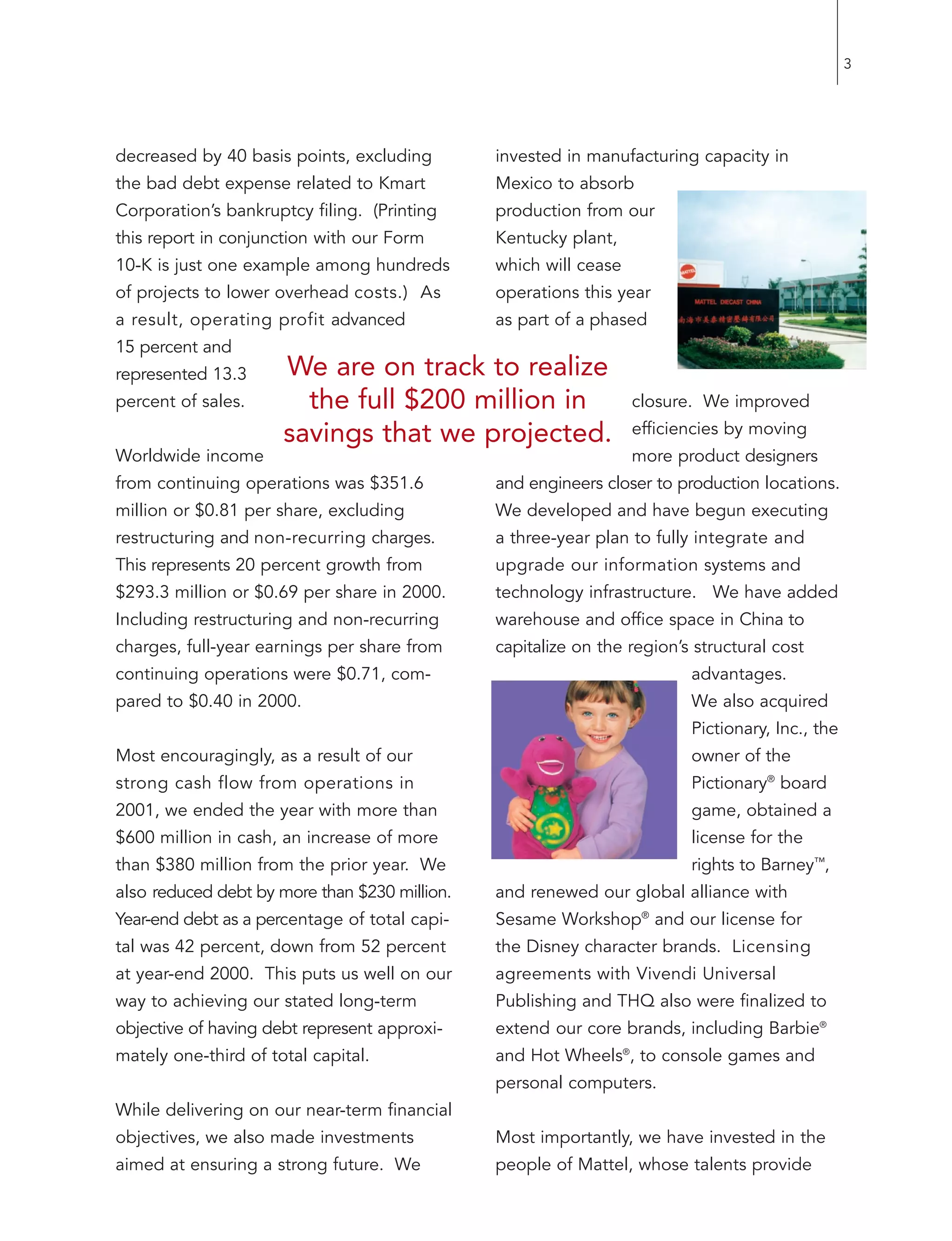 mattel annual reports 2002