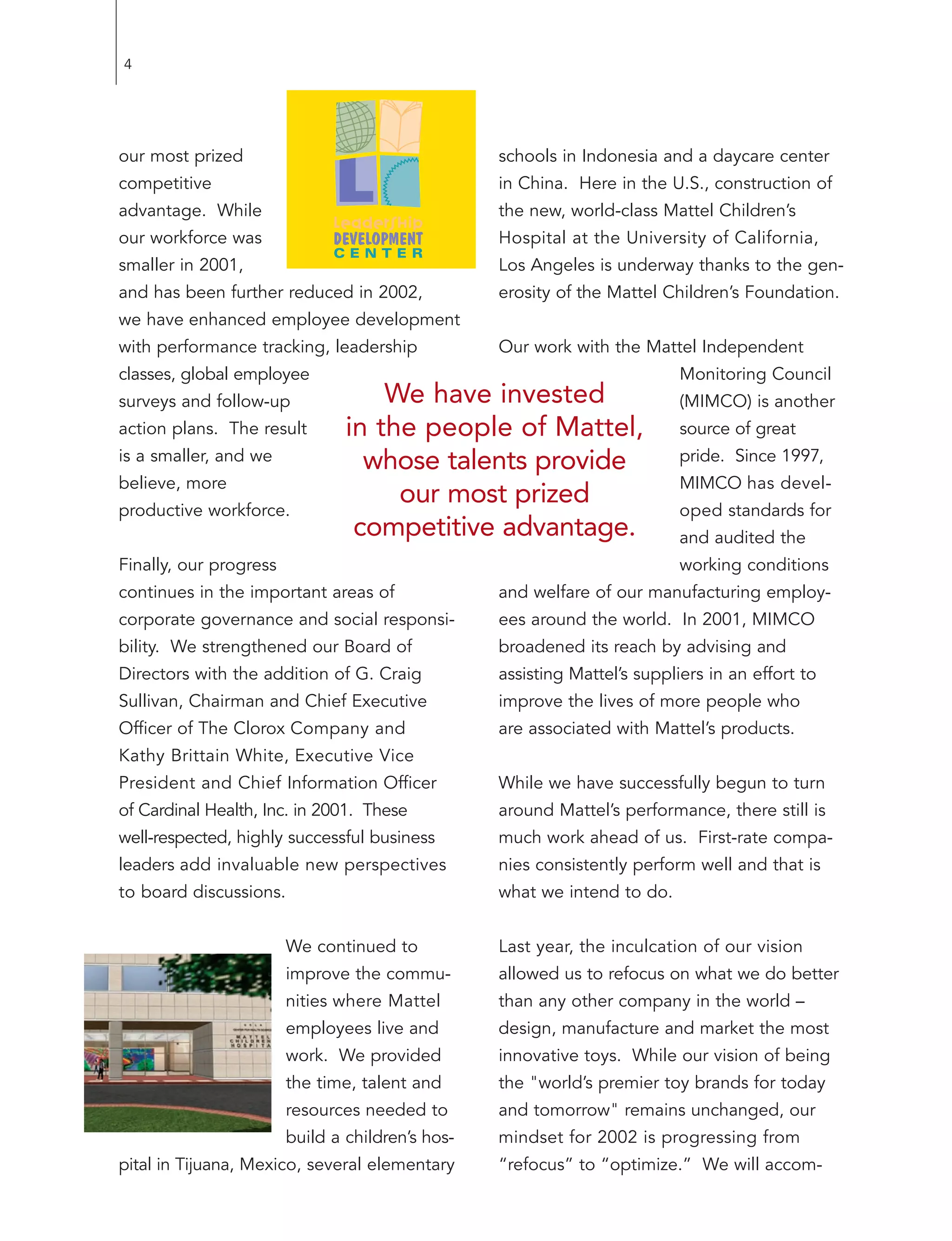 mattel annual reports 2002