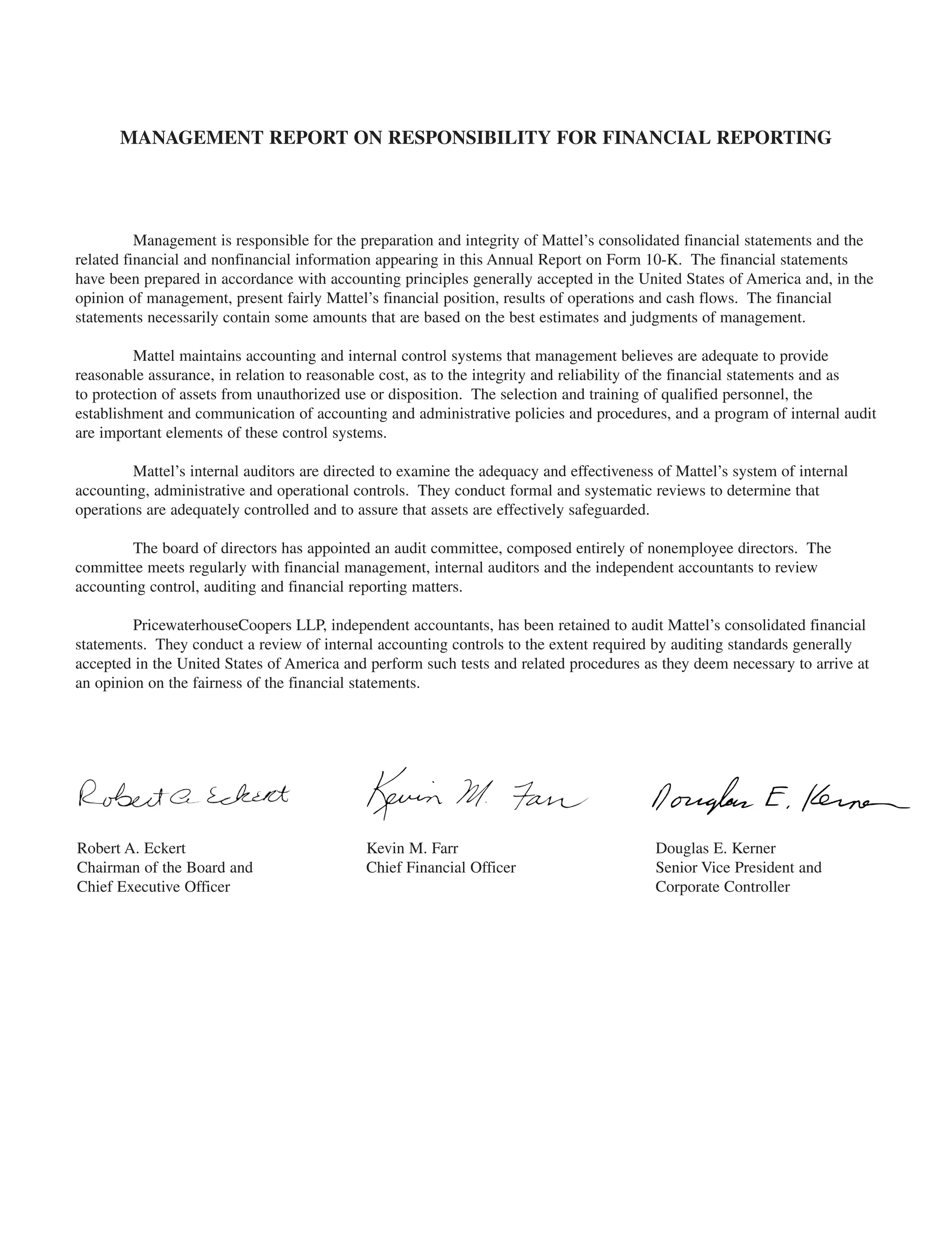 mattel annual reports 2002