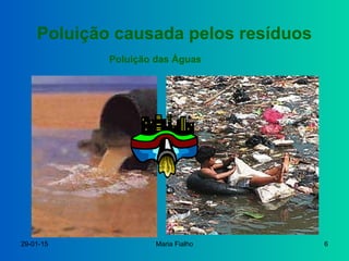 29-01-15 Maria Fialho 6
Poluição causada pelos resíduos
Poluição das Águas
 