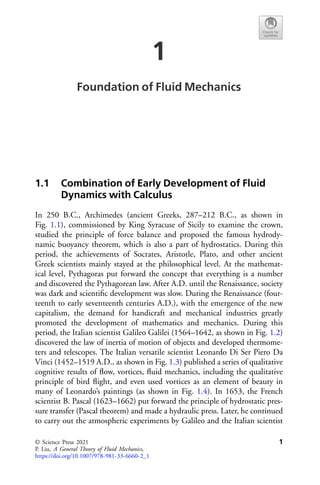 A General Theory Of Fluid Mechanics Peiqing Liu | PDF
