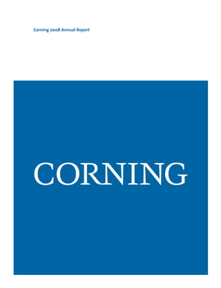 Corning 2008 Annual Report
 