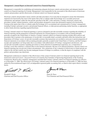 corning annual reports 2008