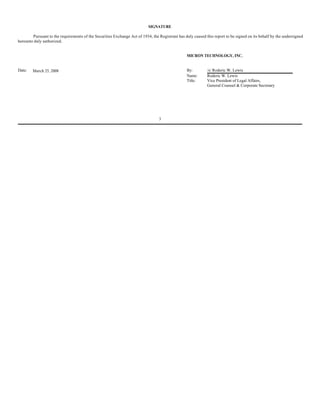 micron technollogy 08_8K_CFO_Appointment